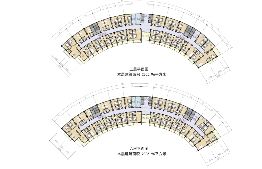 [浙江]五星级酒店及休闲娱乐购物中心设计方案文本（1...cad施工图下载【ID:167239199】