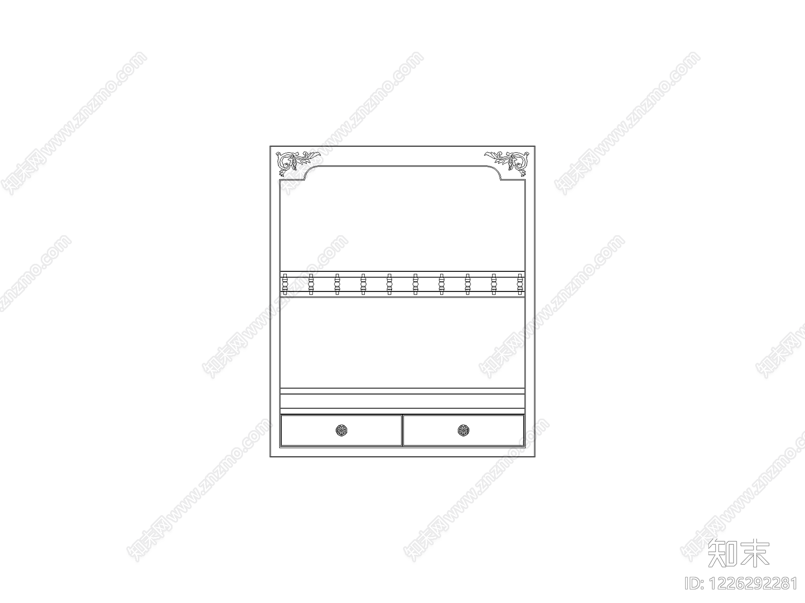柜子cad施工图下载【ID:1226292281】