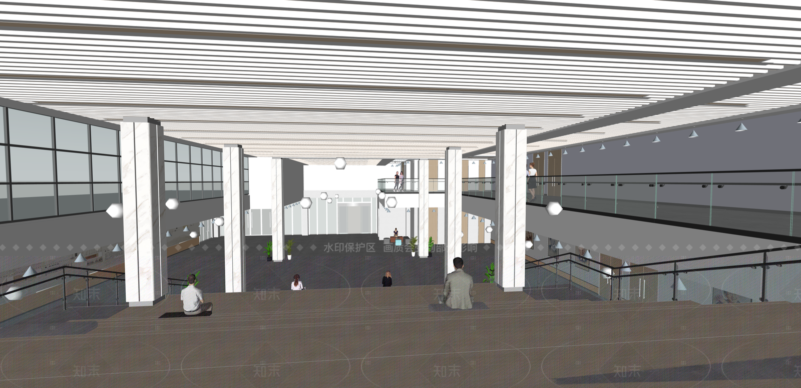 现代其他学校空间SU模型下载【ID:1215991463】