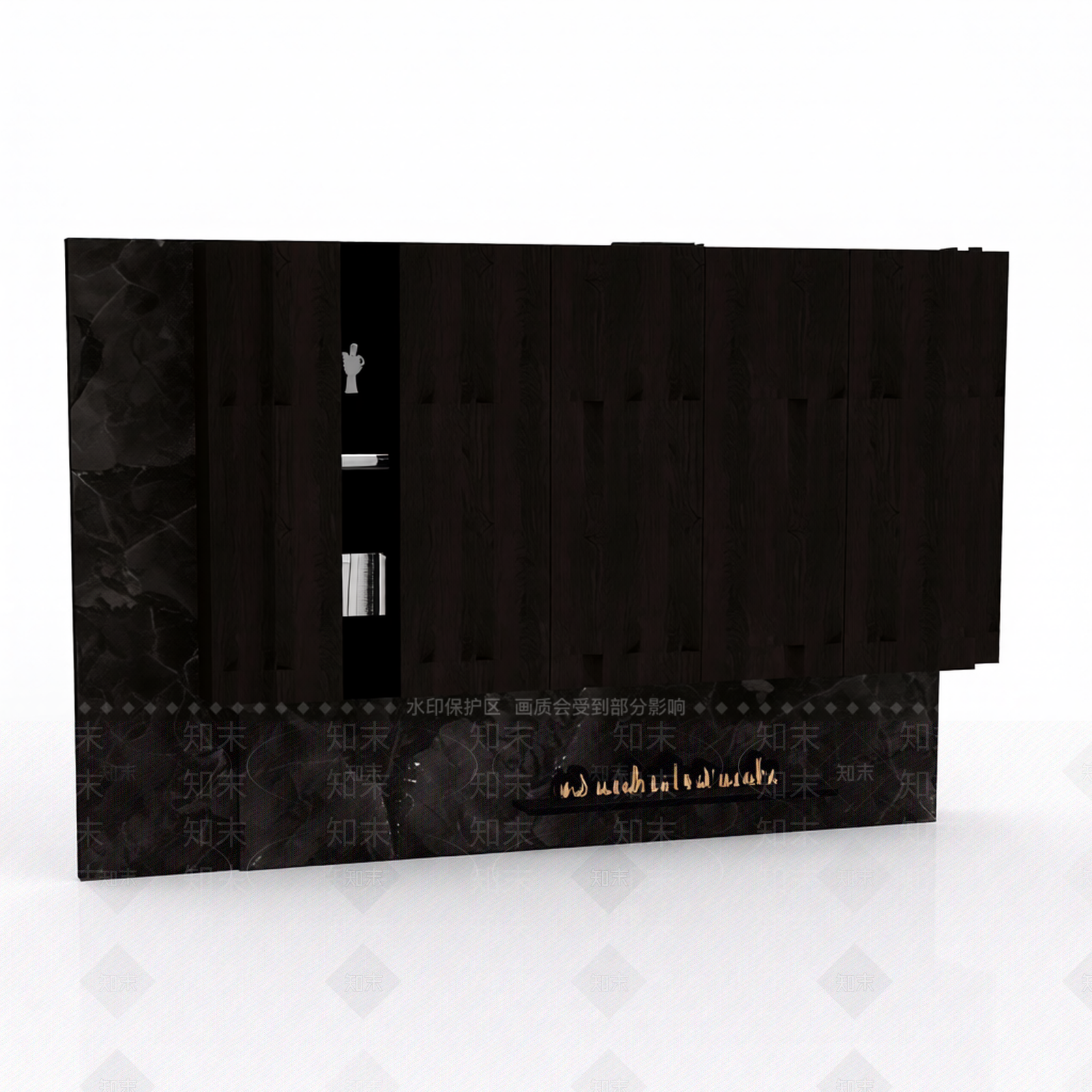 现代风格壁炉装饰墙3D模型下载【ID:1206184762】