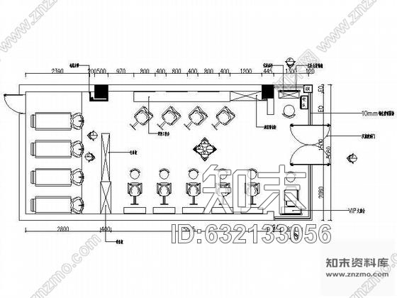 施工图靓点美发厅室内装修图施工图下载【ID:632133056】