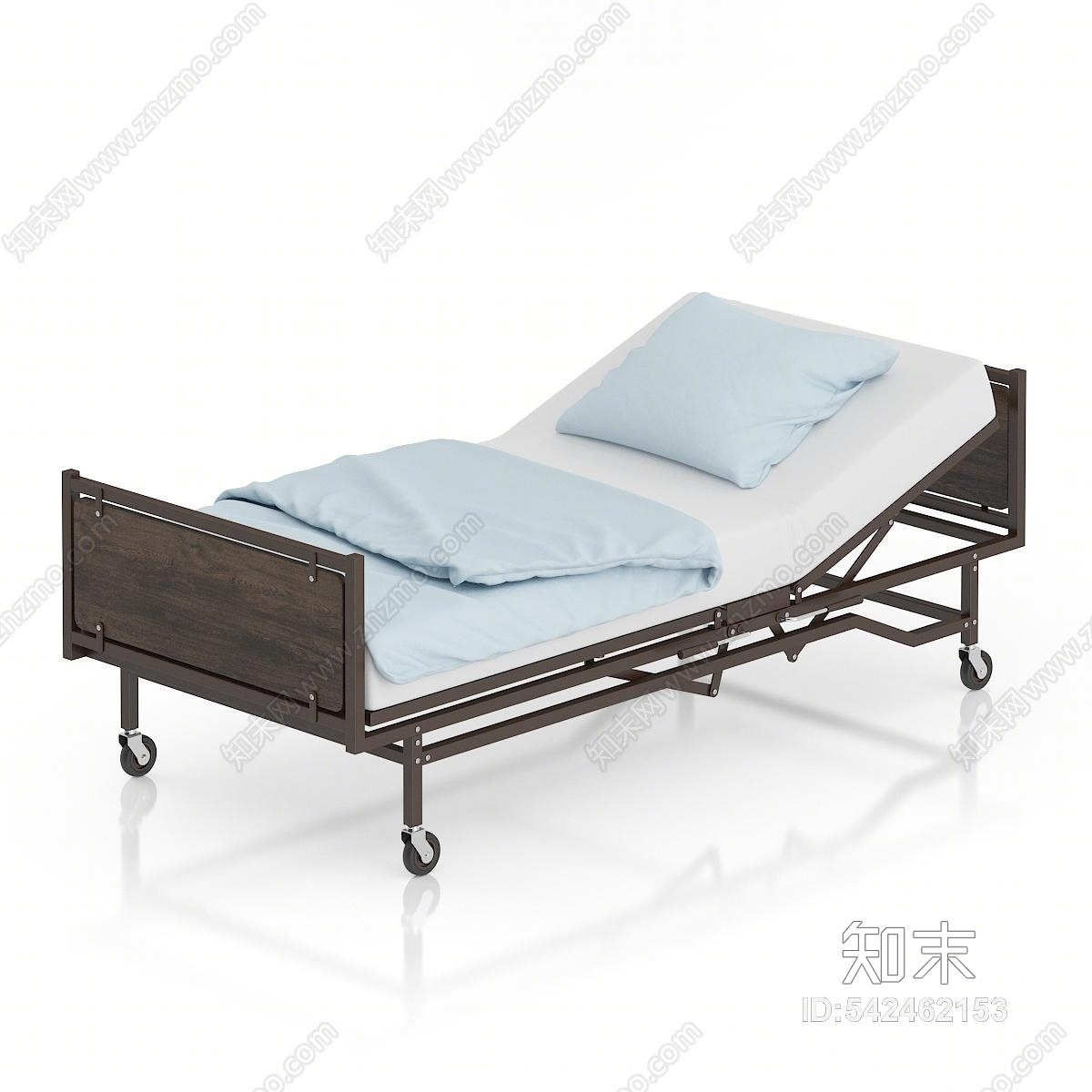 现代医疗可升降病床3D模型下载【ID:542462153】