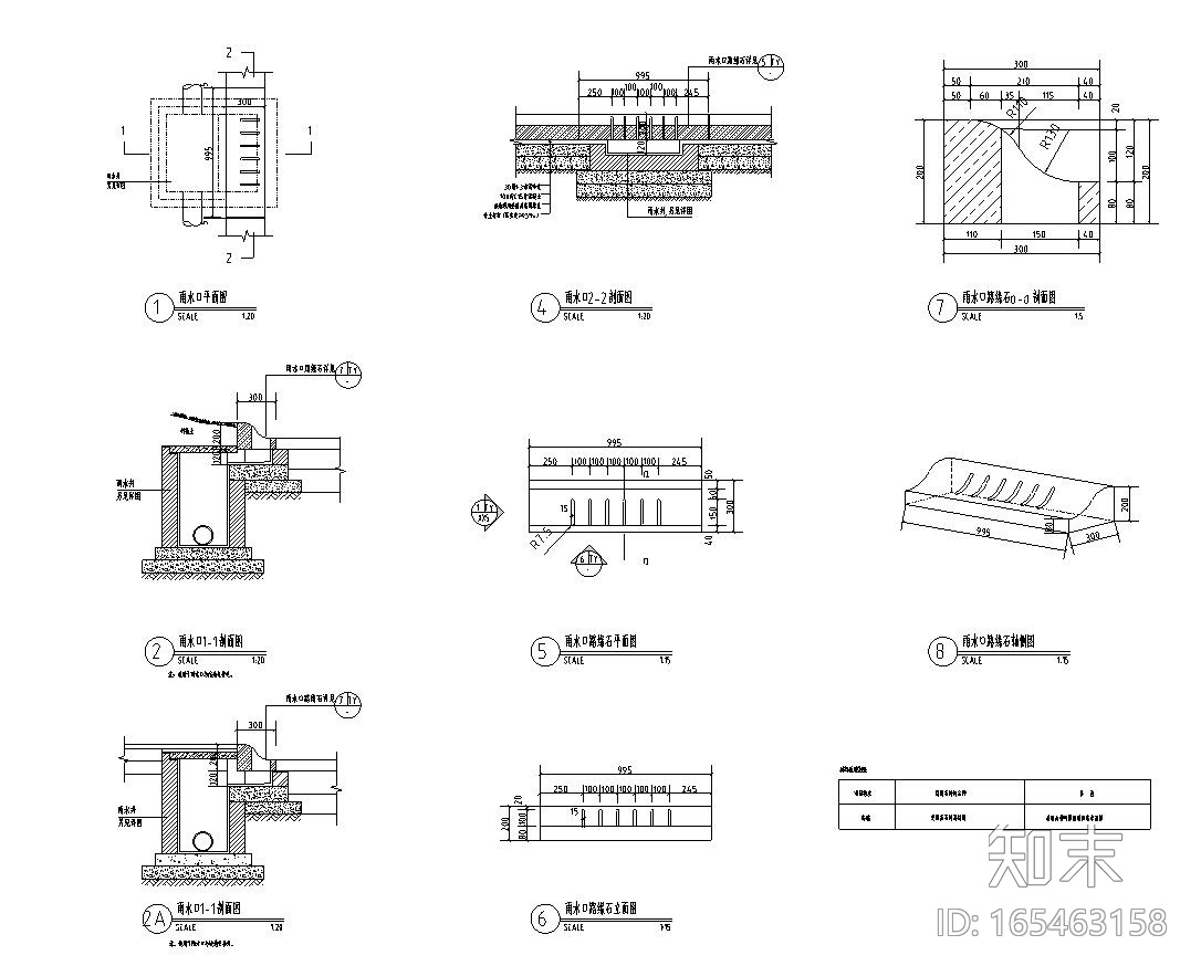 景观施工图|道路路缘石做法标准cad施工图下载【ID:165463158】