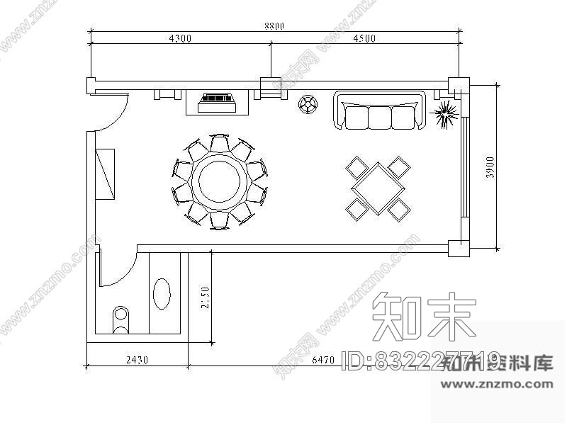 图块/节点中餐厅包房详图cad施工图下载【ID:832227719】