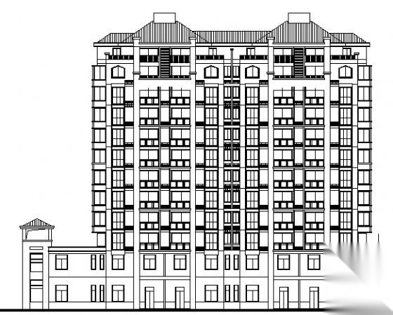 某十一层底商住宅楼方案设计施工图下载【ID:165922189】