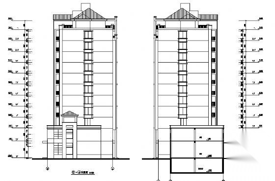 某十一层底商住宅楼方案设计施工图下载【ID:165922189】