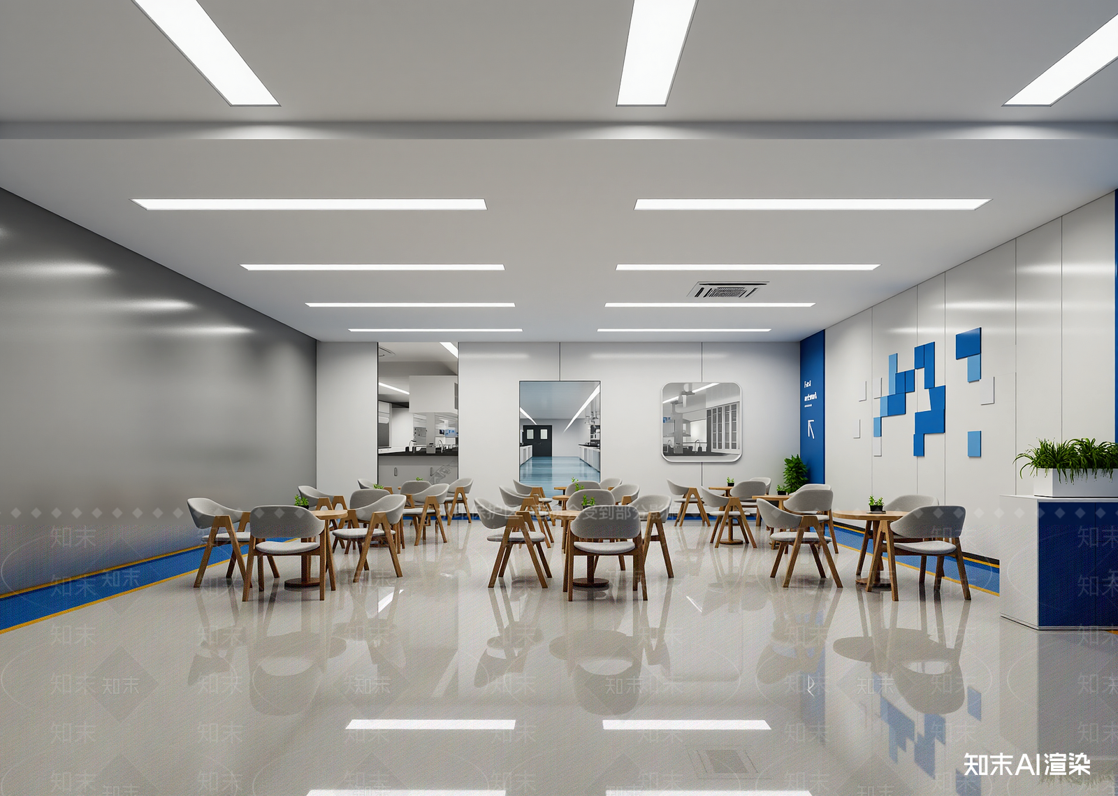 现代食堂3D模型下载【ID:1215151182】