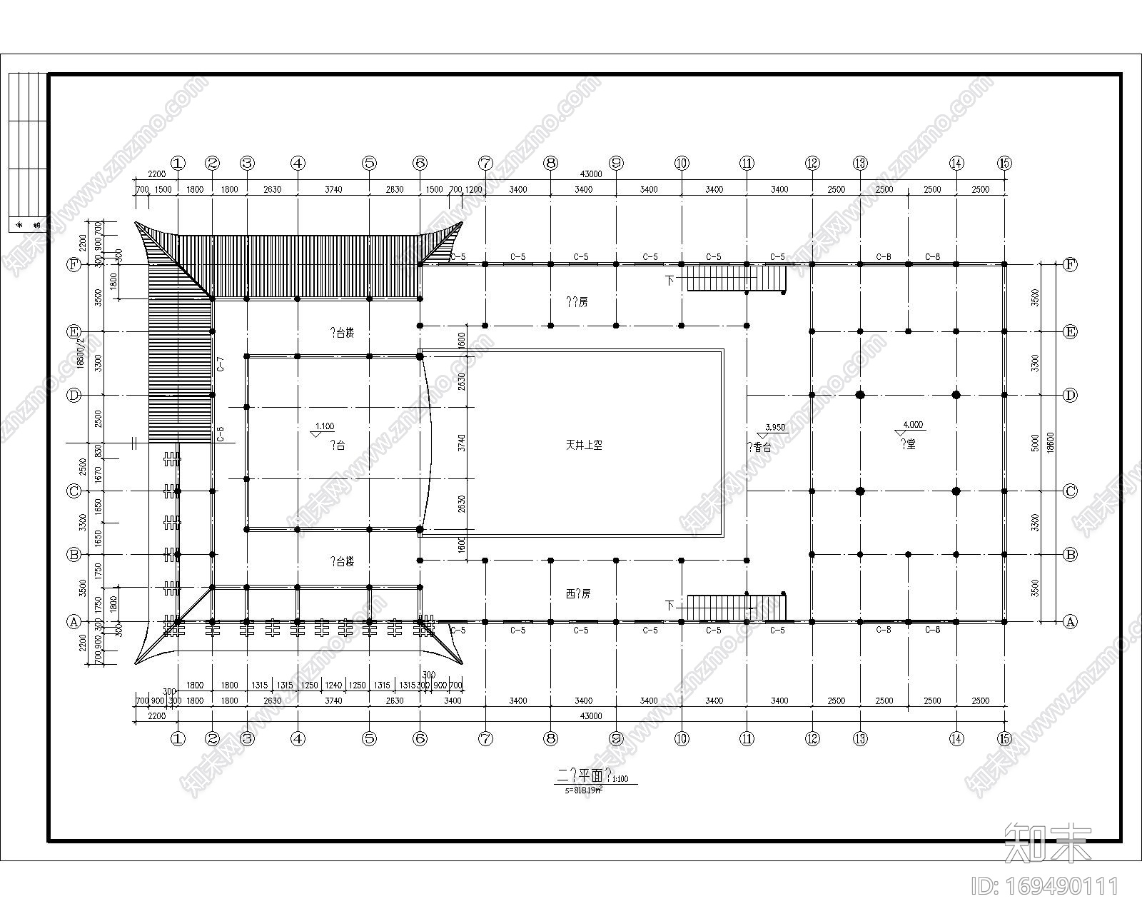 古建筑祠堂戏台设计CAD施工图施工图下载【ID:169490111】