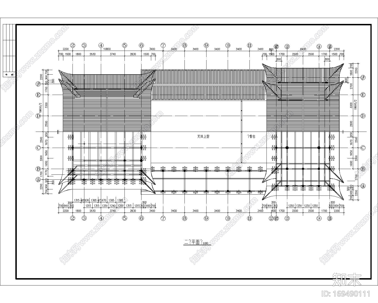 古建筑祠堂戏台设计CAD施工图cad施工图下载【ID:169490111】