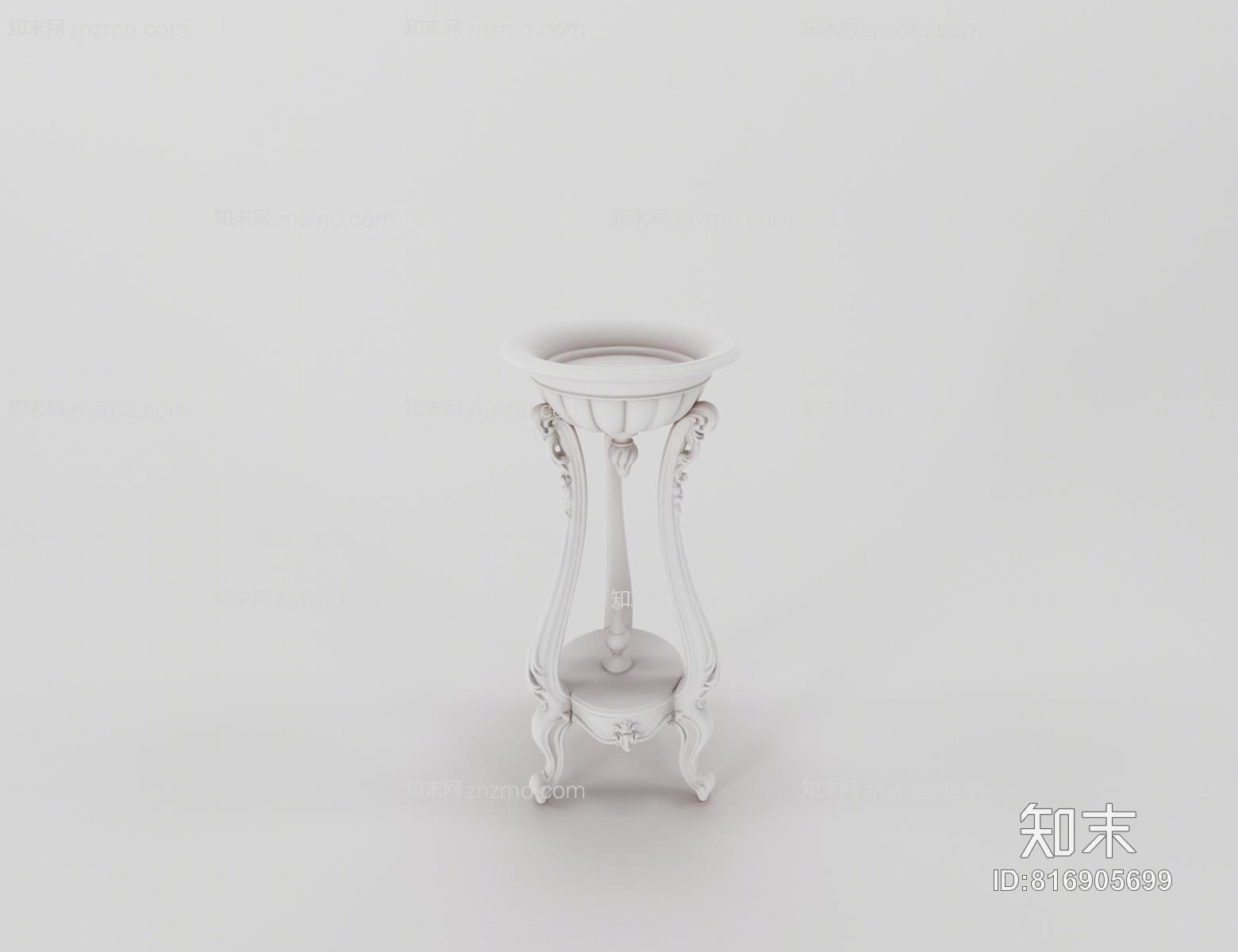 欧式古典美式花架3D模型下载【ID:816905699】