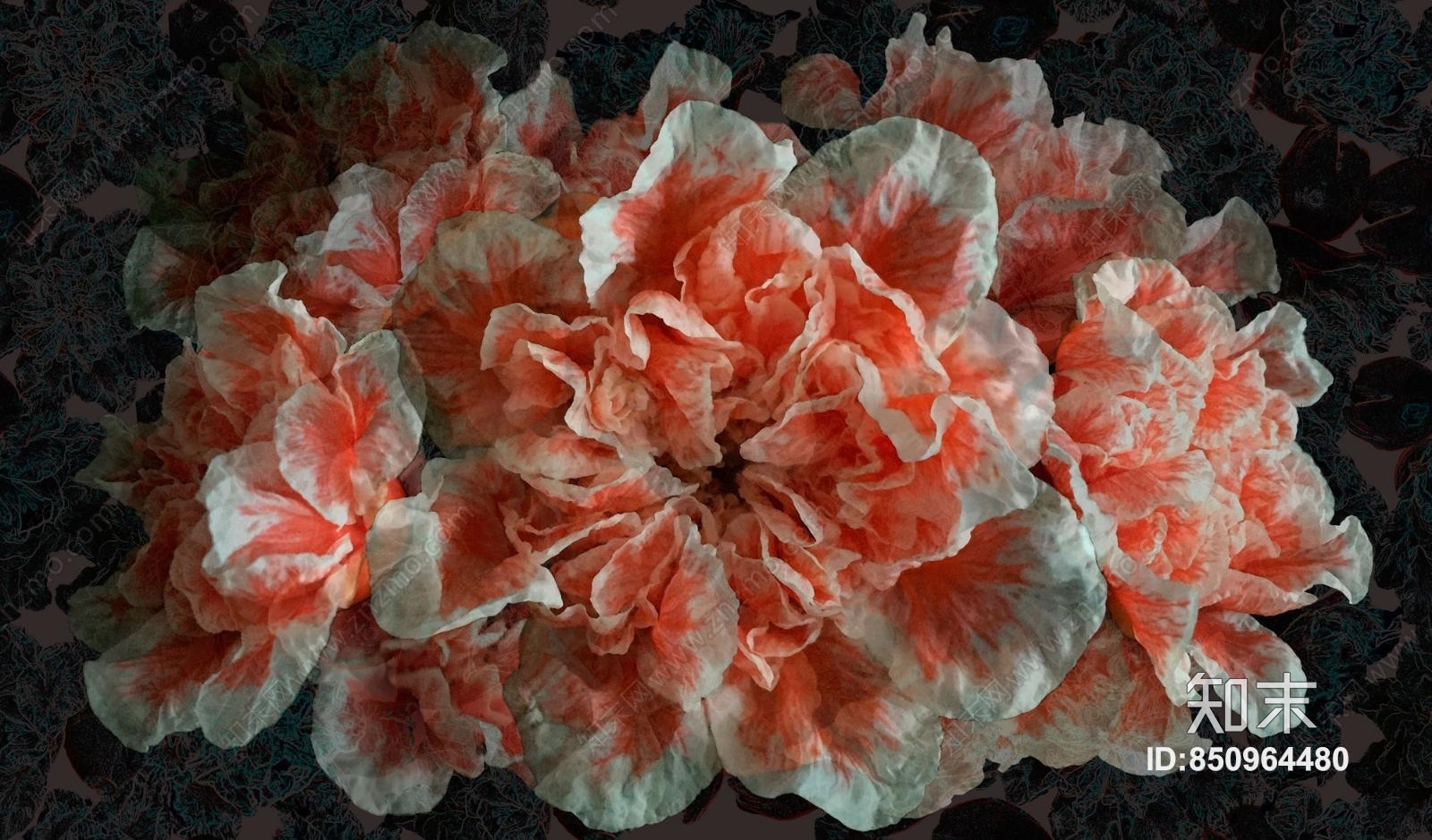 墙纸壁布图案单品与场景图艺术装饰元素室内设计超清现代花纹贴图素材贴图下载【ID:850964480】