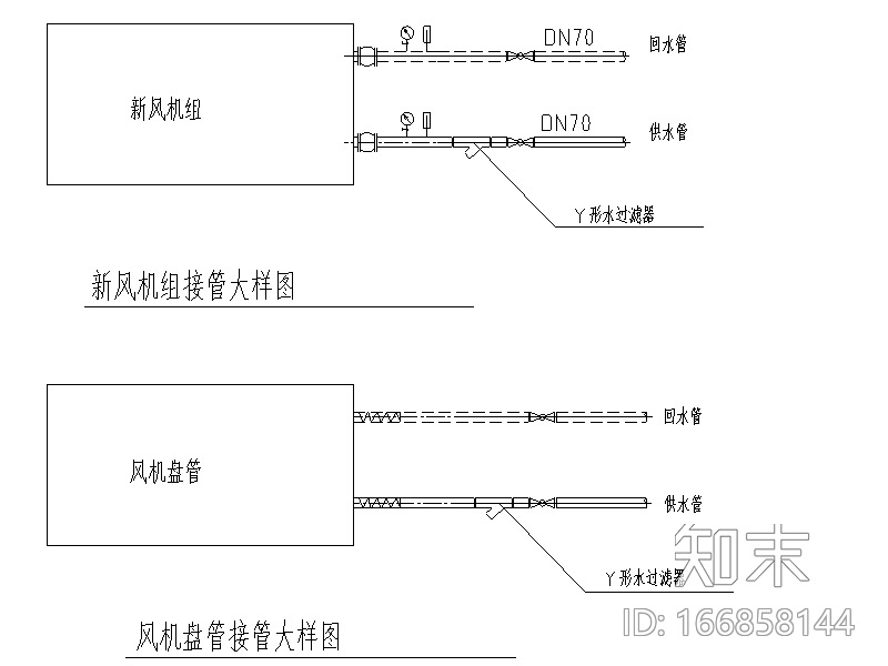 22款暖通节点大样安装详图（CAD，22款）cad施工图下载【ID:166858144】