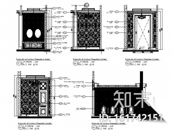 [辽宁]某花园小区欧陆风格售楼处室内装修图（含效果）cad施工图下载【ID:161742148】