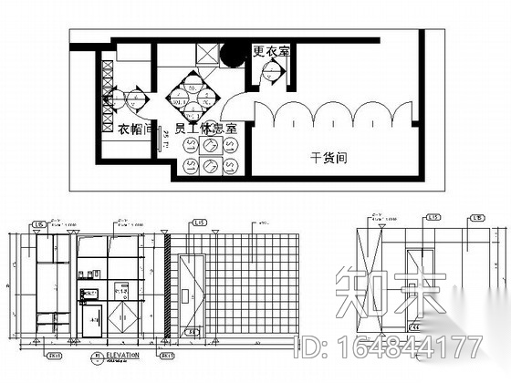 [上海]全球知名品牌快餐连锁店室内施工图施工图下载【ID:164844177】