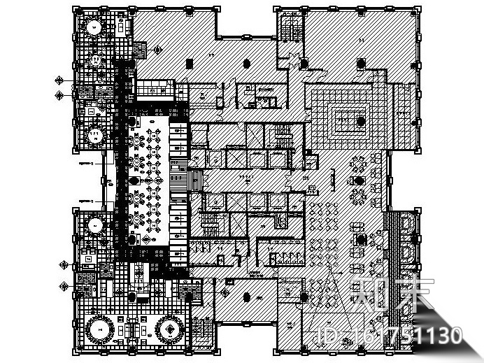 新中式风格——大型中餐厅全套施工图设计附效果图施工图下载【ID:161751130】