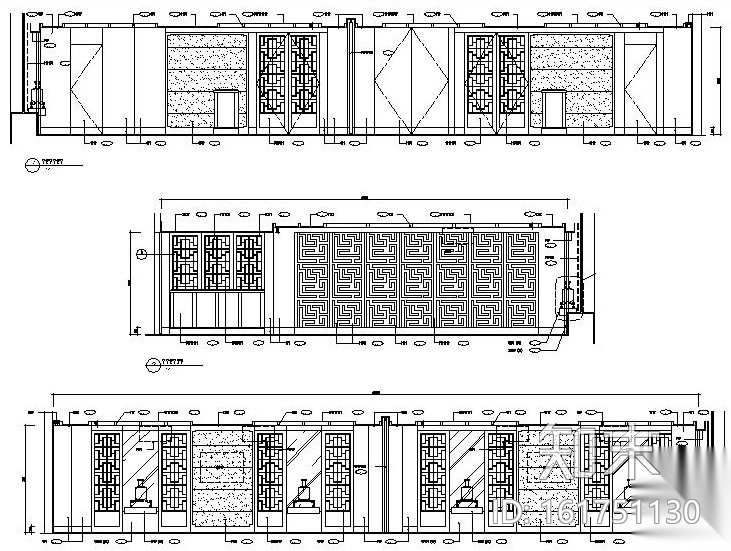 新中式风格——大型中餐厅全套施工图设计附效果图施工图下载【ID:161751130】