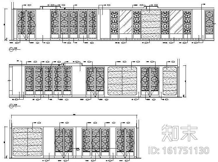 新中式风格——大型中餐厅全套施工图设计附效果图施工图下载【ID:161751130】