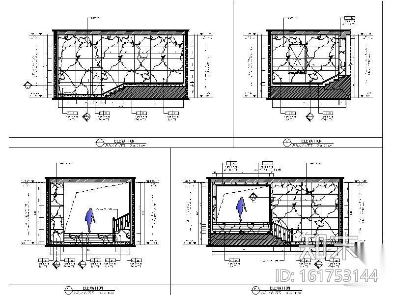 [重庆]最新！某办公大厅深化设计施工图cad施工图下载【ID:161753144】