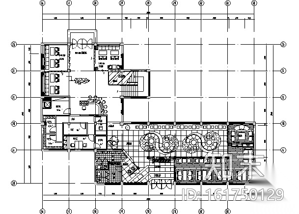 现代新中式风格咖啡馆设计施工图(含手绘效果图)施工图下载【ID:161750129】