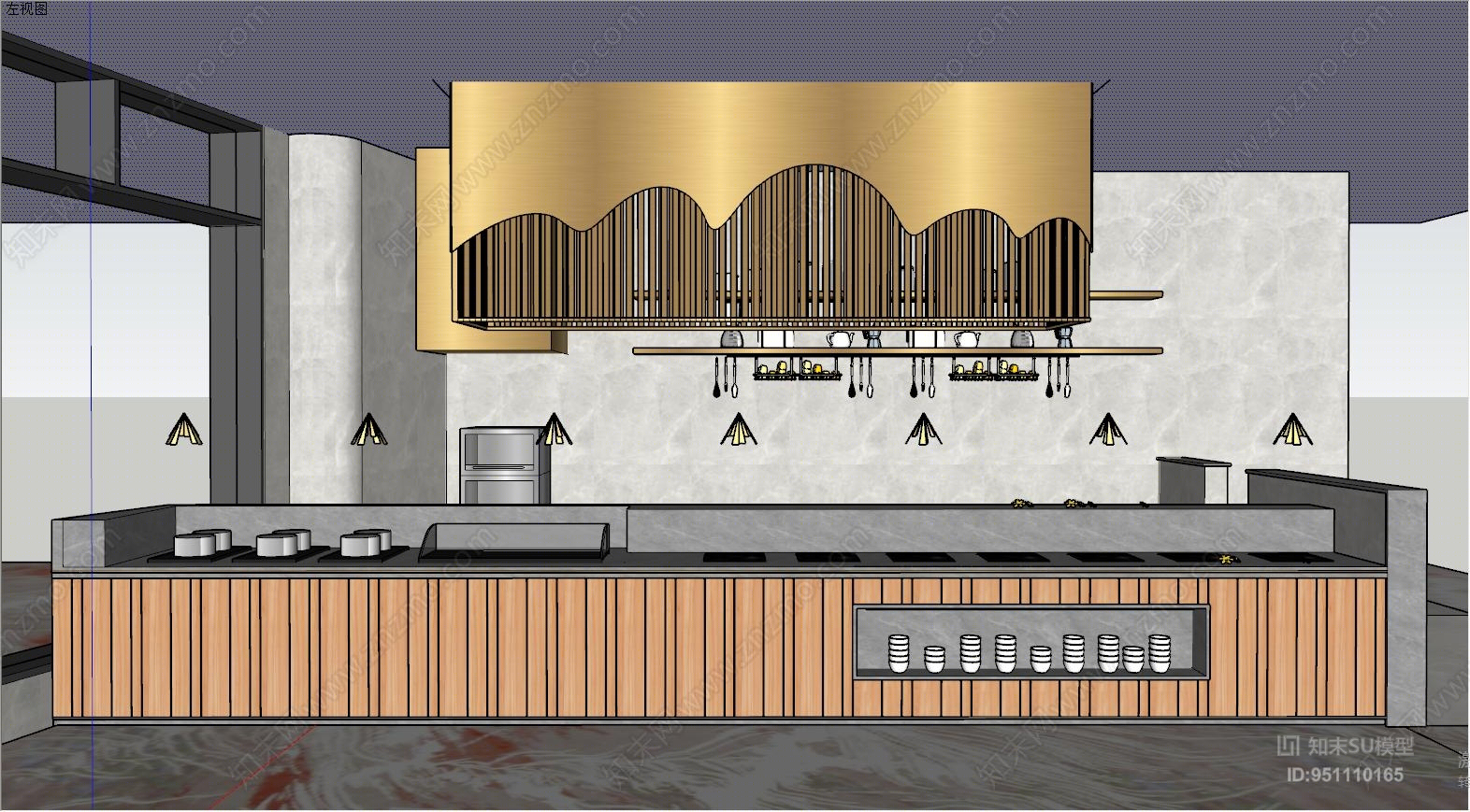 自助餐厅SU模型精品下载_SketchUp模型_知末网