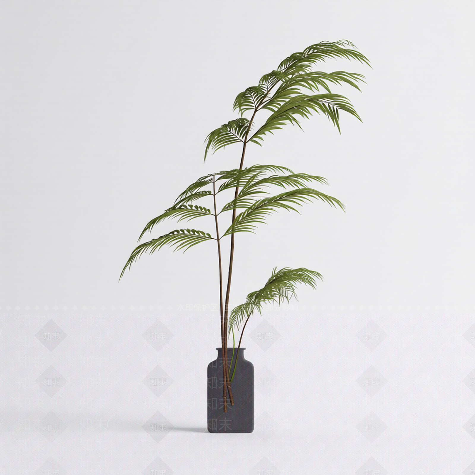带盆绿色植物模型3D模型下载【ID:1206189519】