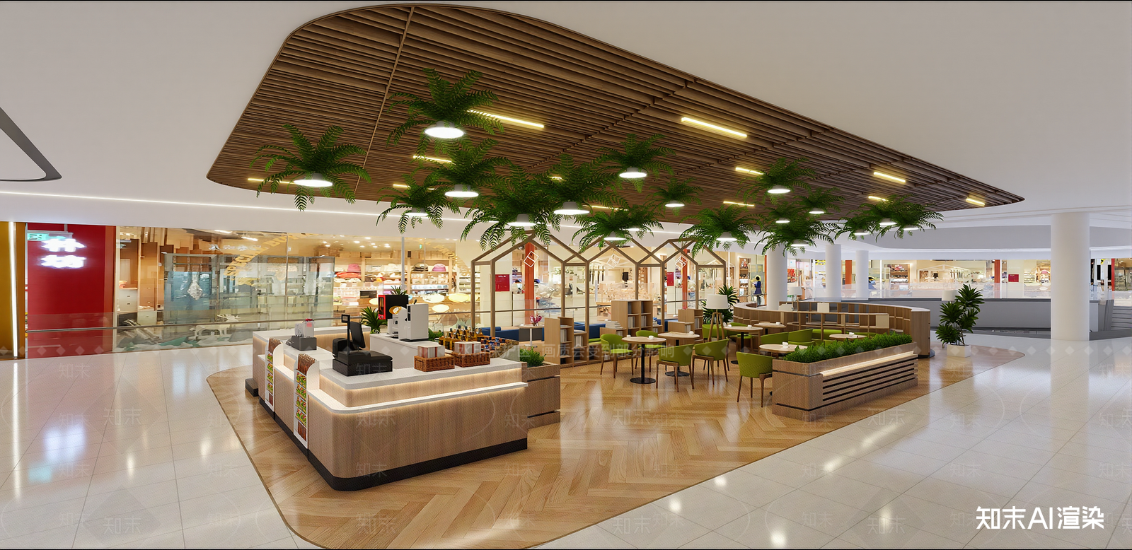 现代奶茶店SU模型下载【ID:1216010243】