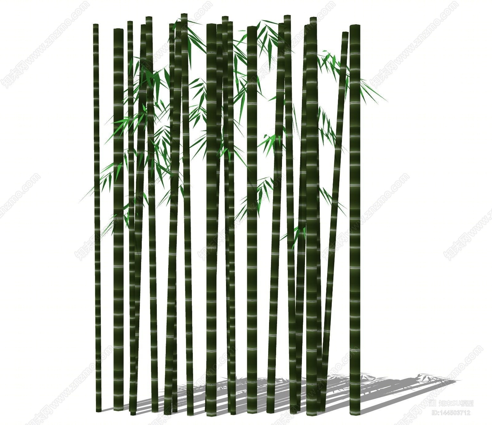 中式竹子隔断SU模型下载【ID:144503712】