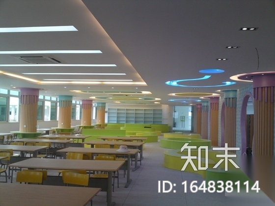 [福建]重点实验小学图书馆室内装修图（含实景图）施工图下载【ID:164838114】