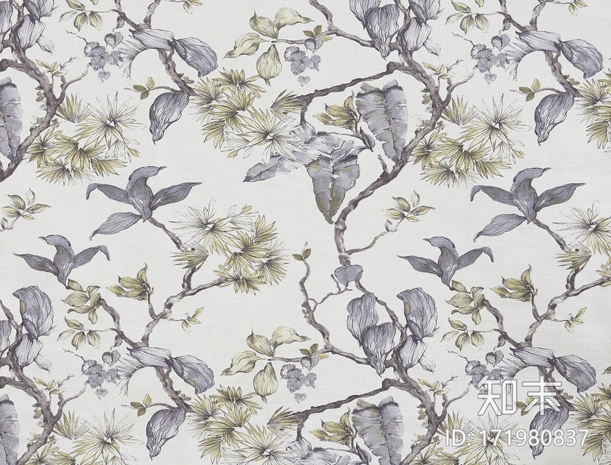 欧式田园花纹布纹贴图下载【ID:171980837】