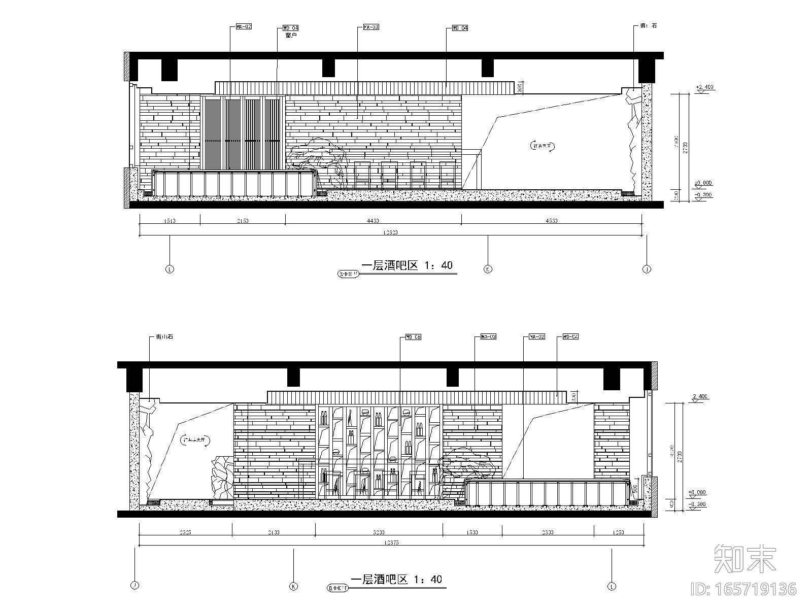 [内蒙古]鄂尔多斯金融广场K座茶楼施工图cad施工图下载【ID:165719136】