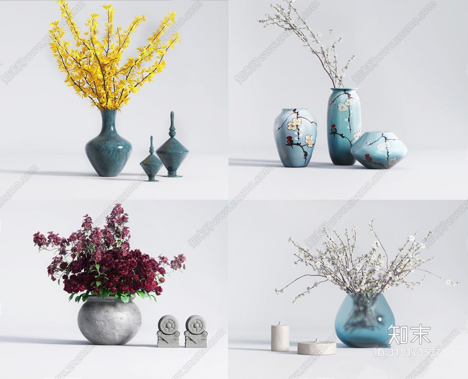 现代花瓶花艺组合现代花艺花瓶盆栽绿植器皿陶罐3d模型 Id 知末3d模型网 现代花瓶花艺组合现代花艺花瓶盆栽绿植器皿陶罐3d模型 Id 知末3d模型网