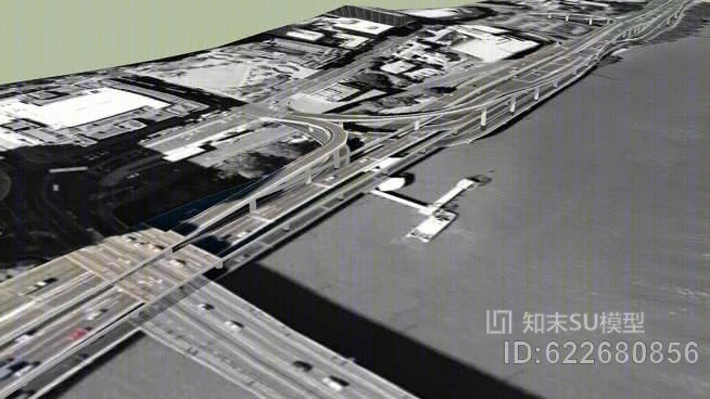 布里斯班沿江高速公路SU模型下载【ID:622680856】