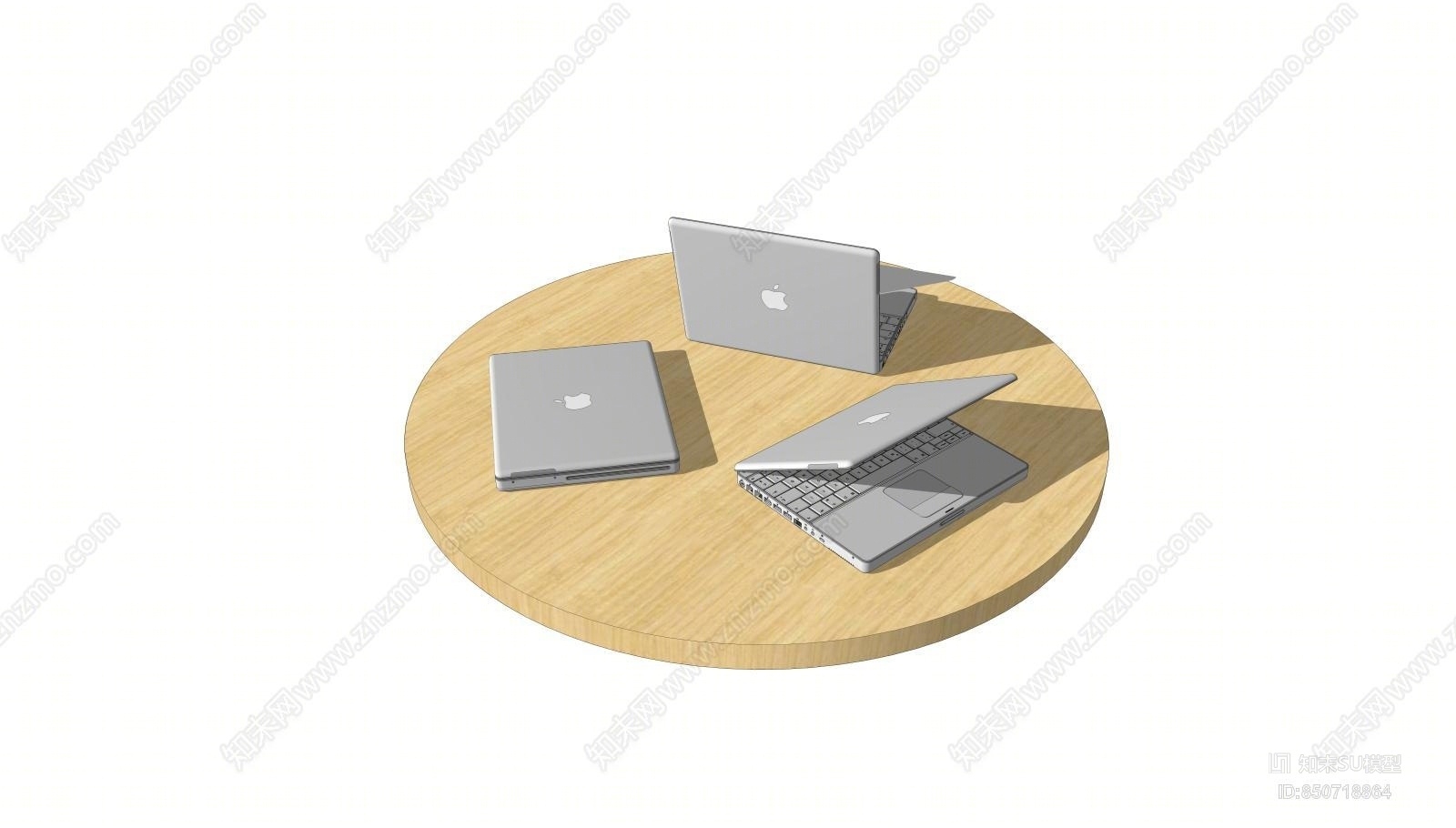 现代风格办公用品组合SU模型下载【ID:850718864】