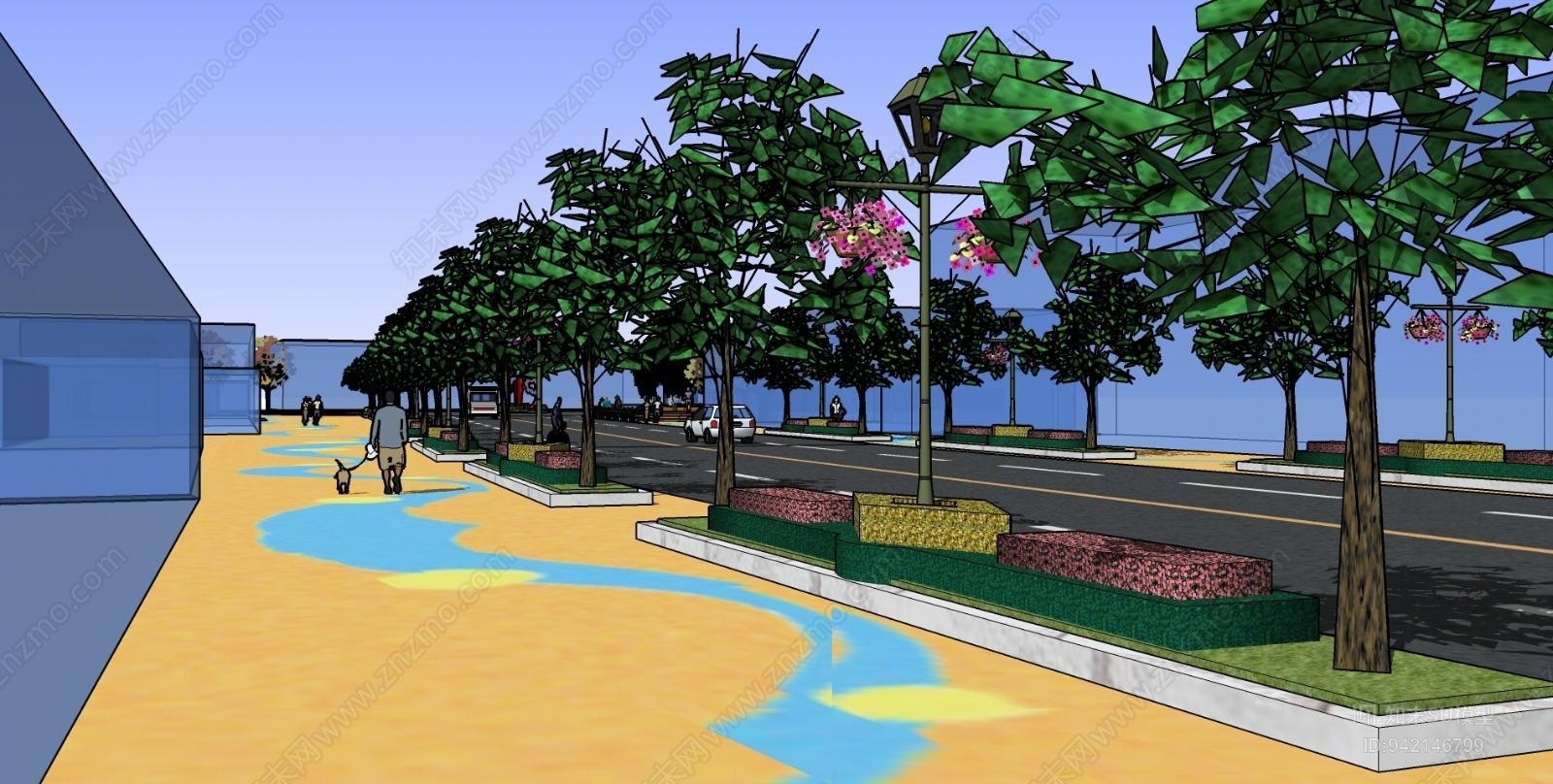 花坛树木SU模型下载【ID:942146799】