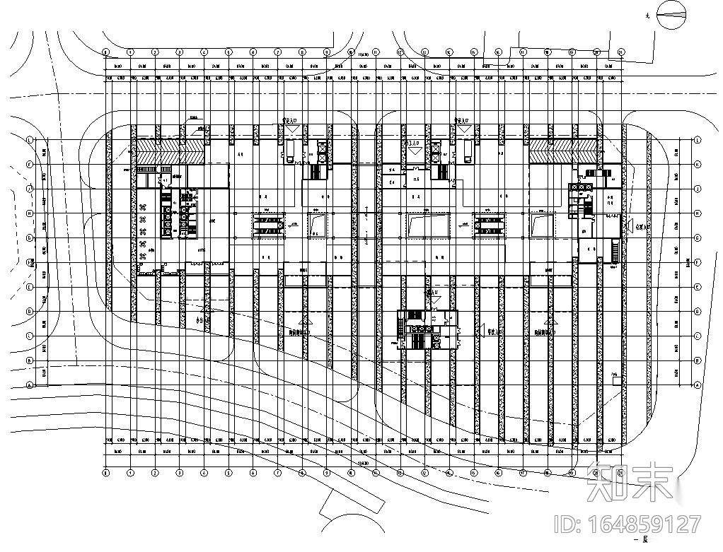 [浙江]宁波嘉和中心商住楼施工图cad施工图下载【ID:164859127】