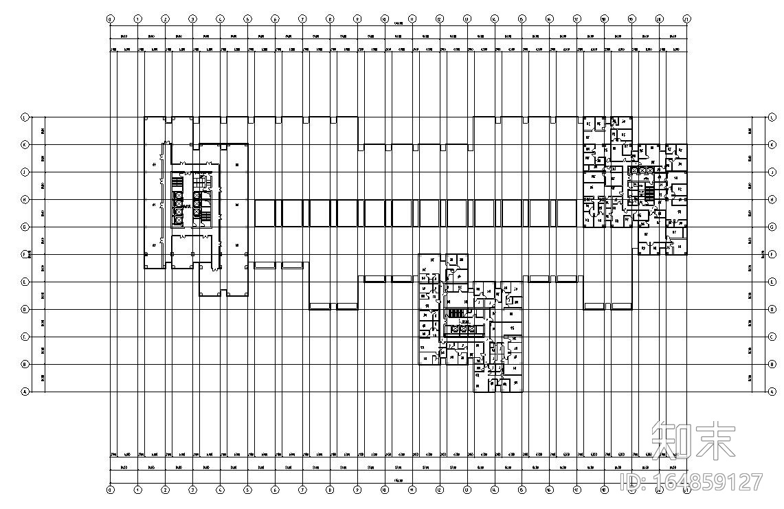 [浙江]宁波嘉和中心商住楼施工图cad施工图下载【ID:164859127】