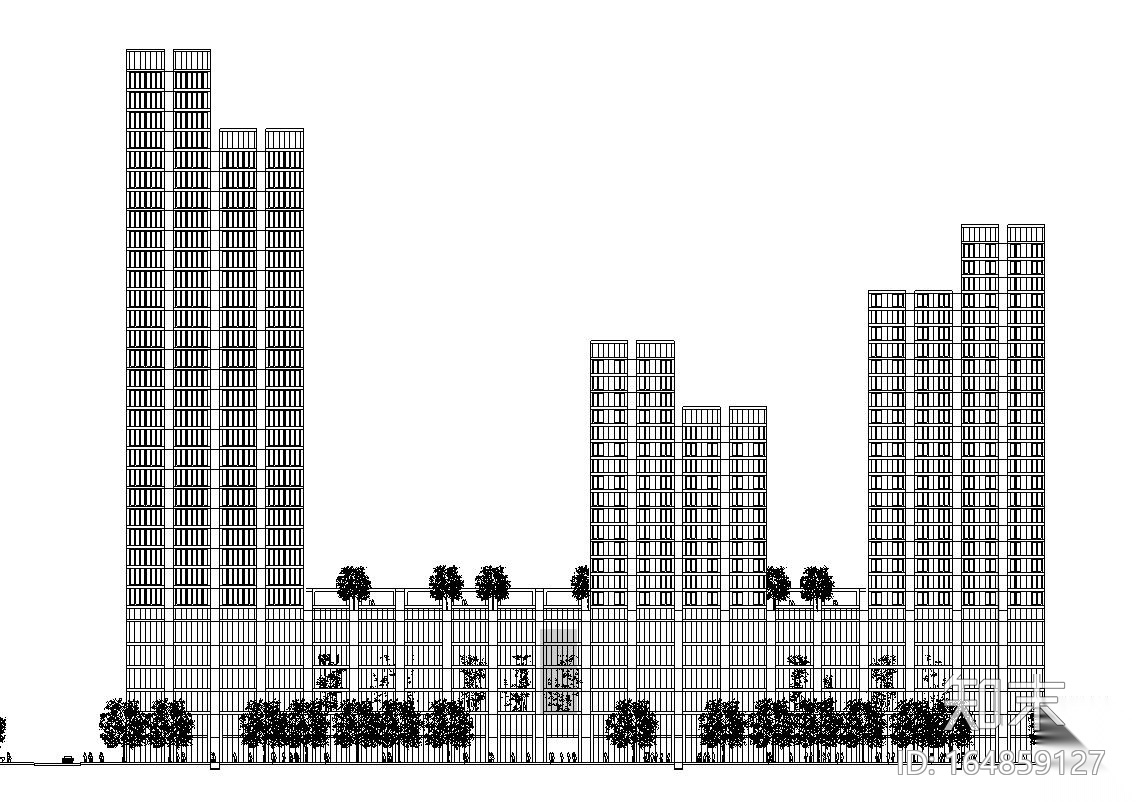 [浙江]宁波嘉和中心商住楼施工图cad施工图下载【ID:164859127】