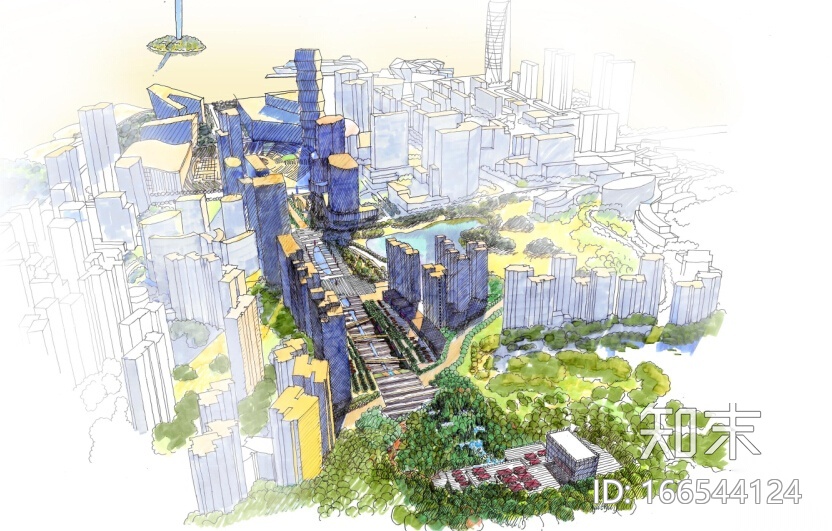 [江苏]山海景观轴城市景观规划设计cad施工图下载【ID:166544124】