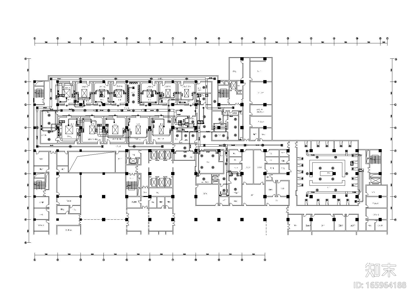 青岛某医院手术室洁净室及ICU空调cad施工图下载【ID:165964188】