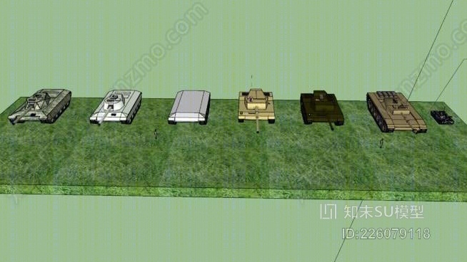 西蒙坦克SU模型下载【ID:226079118】