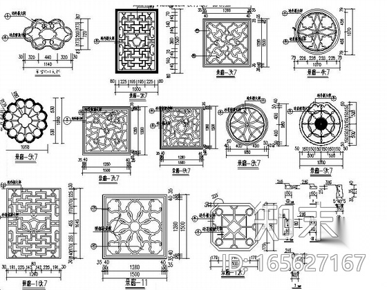 [长春]某仿古围墙建筑施工图cad施工图下载【ID:165627167】