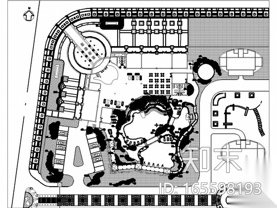 会所景观施工图集cad施工图下载【ID:165598193】