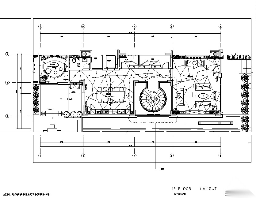 [广东]南沙金茂湾商墅D12户型住宅设计施工图（附效果图...施工图下载【ID:160140197】