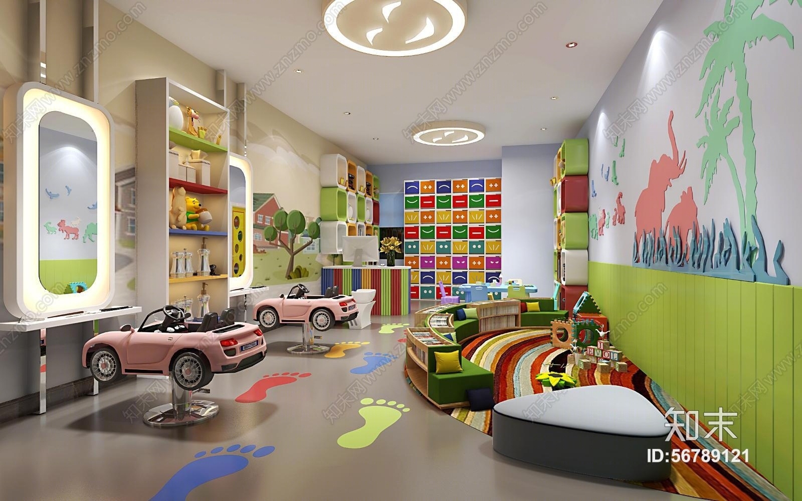 现代儿童理发店3D模型下载【ID:56789121】
