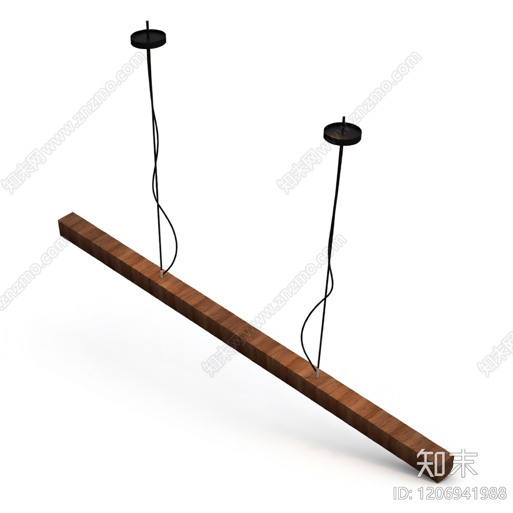 木质吊灯组件3D模型下载【ID:1206941988】