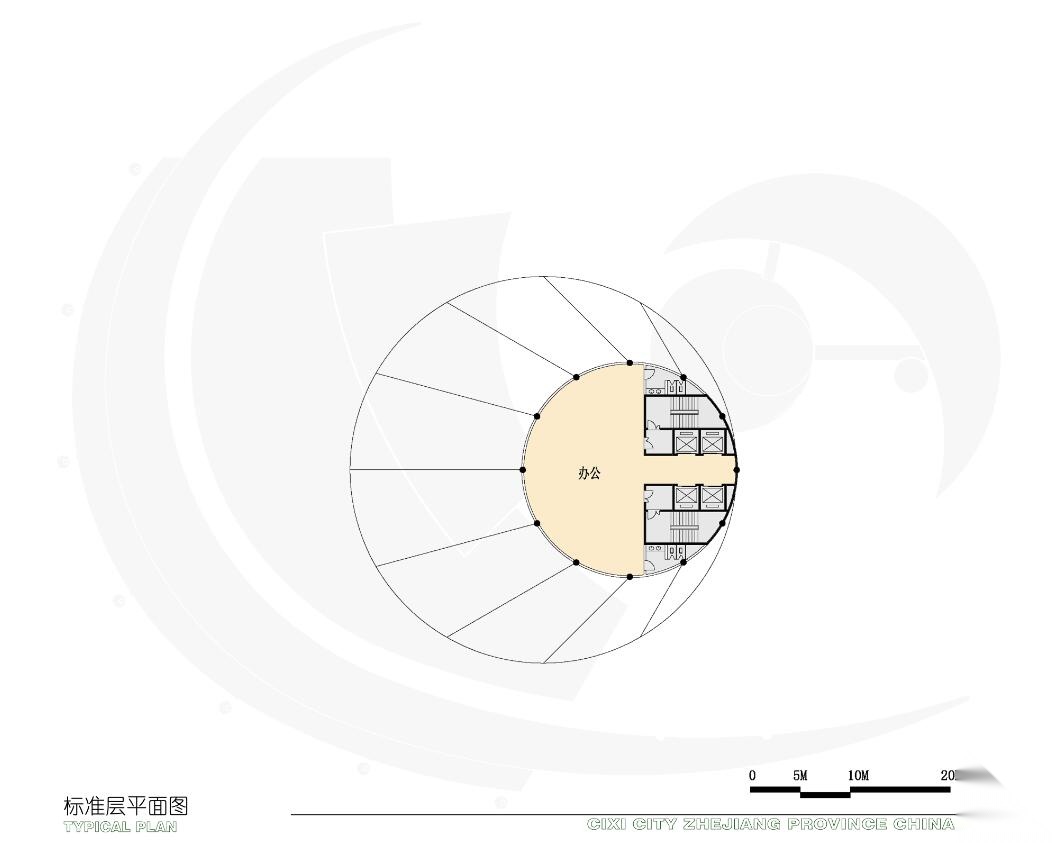 [浙江]宁波现代科技展览会议中心建筑方案图cad施工图下载【ID:164860171】