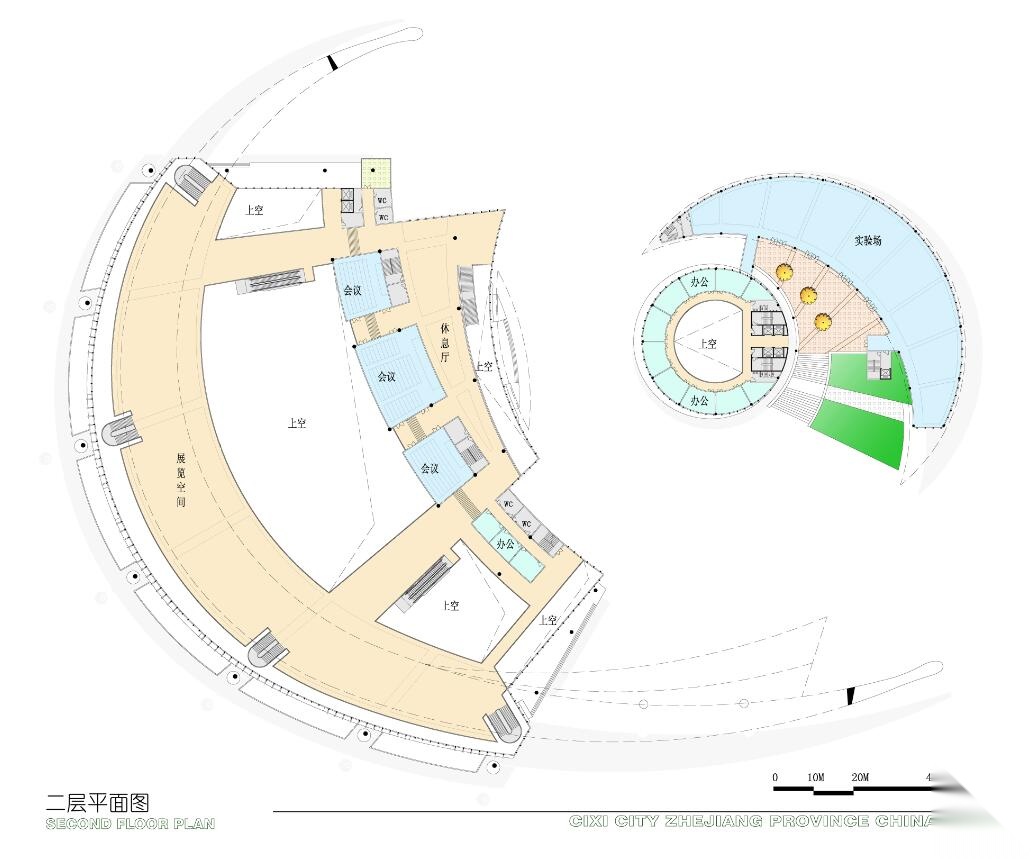[浙江]宁波现代科技展览会议中心建筑方案图cad施工图下载【ID:164860171】