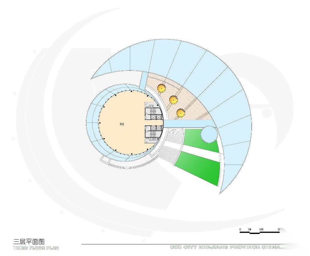 [浙江]宁波现代科技展览会议中心建筑方案图cad施工图下载【ID:164860171】