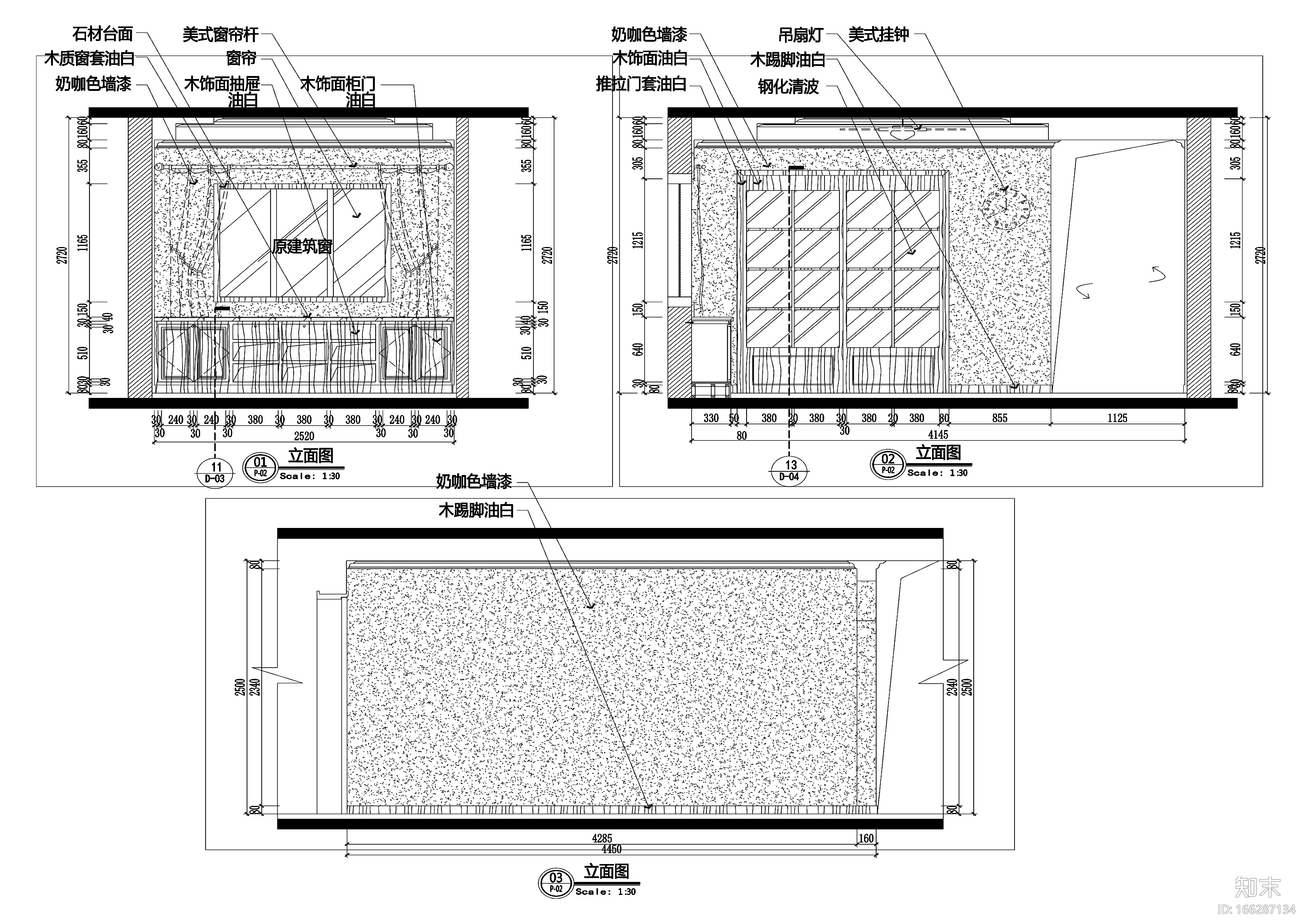 苏州97平美式风格私人住宅装修施工图cad施工图下载【ID:166287134】