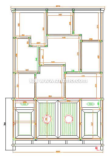 陈列架施工图下载【ID:181289181】